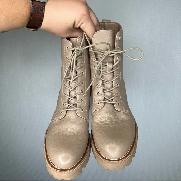 Sam Edelman |‎ GARRET COMBAT PLATFORM BOOT 7 Tan - Picture 2 of 7